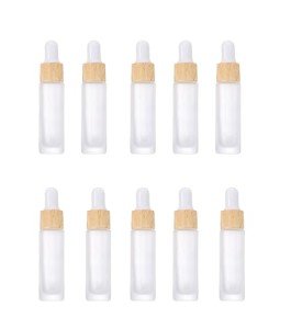 10 Pack 10ml Frosted Glass Dropper Bottles