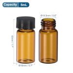 5ml Amber Glass Vials - 100 Pack