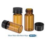 5ml Amber Glass Vials - 100 Pack