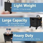 FELICON Foldable Utility Rolling Cart - Black
