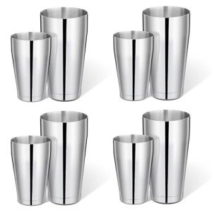 8-Piece Stainless Steel Boston Shaker Set