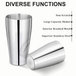 8-Piece Stainless Steel Boston Shaker Set