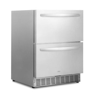24 Inch Stainless Steel Double Drawer Fridge