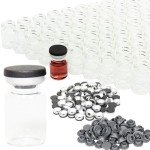 5ml Clear Glass Vials with Flip Caps - 100 Pack