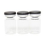 5ml Clear Glass Vials with Flip Caps - 100 Pack