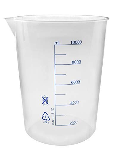 Eisco 10,000mL Chemical Resistant Polypropylene Beaker