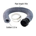 FumeClear 78" Retractable Heat-Resistant Duct Hose