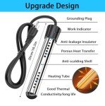 2000W Portable Immersion Water Heater with Thermometer
