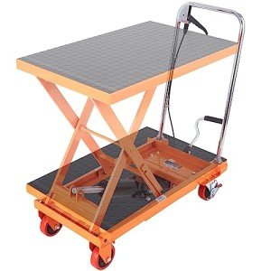 VEVOR Hydraulic Lift Cart, 500lbs Capacity, 28.5" Height