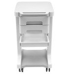 3-Tier Rolling Utility Cart with Storage Cabinets