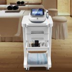 3-Tier Rolling Utility Cart with Storage Cabinets