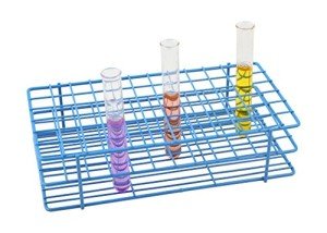 Blue Test Tube Rack for 72 Tubes - Steel
