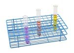 Blue Test Tube Rack for 72 Tubes - Steel