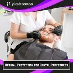 Black Disposable Dental Bibs - 3 Ply Waterproof