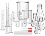 50/100/250/500/1000ml Lab Glassware Set, 20 Pcs