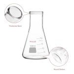 StonyLab 100ml Borosilicate Glass Erlenmeyer Flasks - 2 Pack