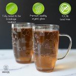 Glass Chemistry Tea Cups - 18 oz Beaker Mug