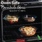 Simax Round Glass Casserole Dish Set – 3 Pieces