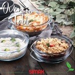 Simax Round Glass Casserole Dish Set – 3 Pieces