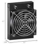 8-Pipe Aluminum Water Cooling Radiator with Fan