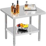 30" x 24" Stainless Steel Work Table with Shelves