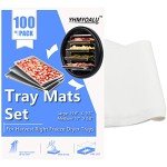 100 Count Rectangular Tray Mats for Freeze Dryer