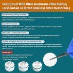 200-Pack 13mm MCE Membrane Filters, 0.45µm Pores