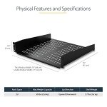 Heavy-Duty 2U Vented Server Rack Shelf