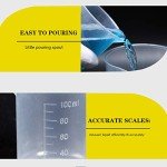 YXQ 6-pack 100ml Clear Plastic Measuring Beakers