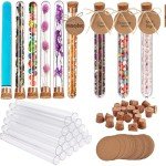 25 Pcs Clear Test Tubes with Cork Stoppers
