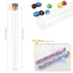 25 Pcs Clear Test Tubes with Cork Stoppers