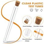 25 Pcs Clear Test Tubes with Cork Stoppers