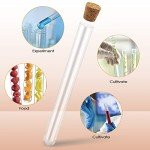 25 Pcs Clear Test Tubes with Cork Stoppers