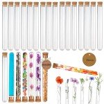 25 Pcs Clear Test Tubes with Cork Stoppers