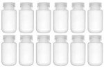 EISCO 12-Pack 125ml Wide Mouth Reagent Bottles