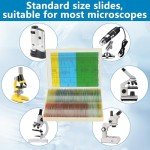 120 Prepared Microscope Slides Set for Science Education