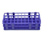 Detachable Blue Plastic Test Tube Rack - 40 Holes