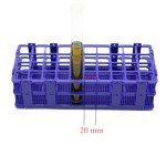 Detachable Blue Plastic Test Tube Rack - 40 Holes