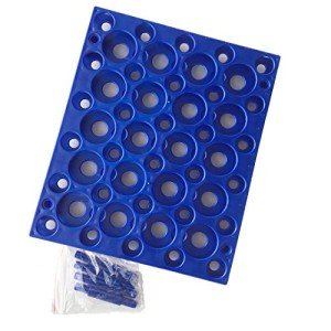 Blue 50 Well Centrifuge Tube Rack Holder