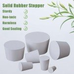 Solid Rubber Stoppers – 18 PCs White Cork Plugs