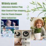 Solid Rubber Stoppers – 18 PCs White Cork Plugs