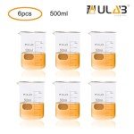 ULAB 500ml Borosilicate Griffin Beakers - 6 Pack