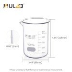 ULAB 500ml Borosilicate Griffin Beakers - 6 Pack