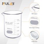 ULAB 500ml Borosilicate Griffin Beakers - 6 Pack