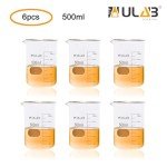 ULAB 500ml Borosilicate Griffin Beakers - 6 Pack