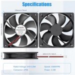 WDERAIR 120mm Waterproof Brushless Cooling Fans (2pcs)