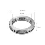 2 PCS Miniature Thrust Ball Bearings 75mm x 100mm