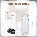 ALWSCI 1/2 Dram Borosilicate Glass Vials - 100 Pack