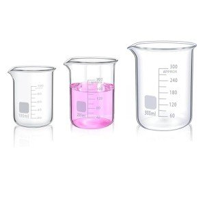 Heavy Duty Borosilicate Glass Beaker Set, 3 Sizes