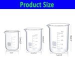 Heavy Duty Borosilicate Glass Beaker Set, 3 Sizes
